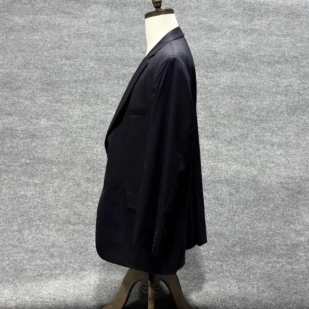 Jos A Bank Blazer Mens 50L Navy Wool Big & Tall 2 Button Sport Coat Jacket